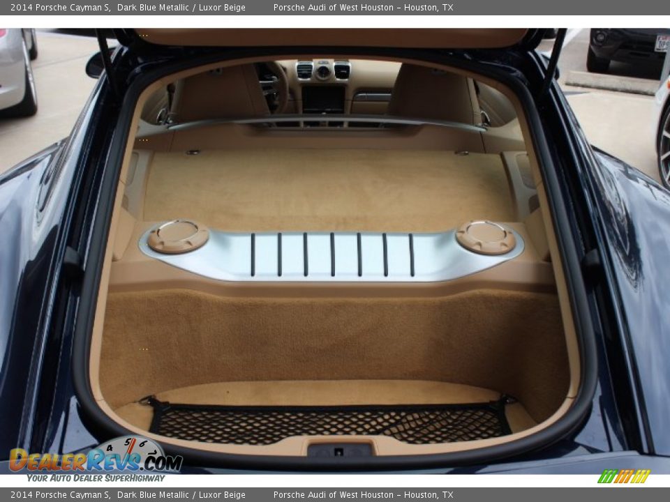 2014 Porsche Cayman S Dark Blue Metallic / Luxor Beige Photo #22