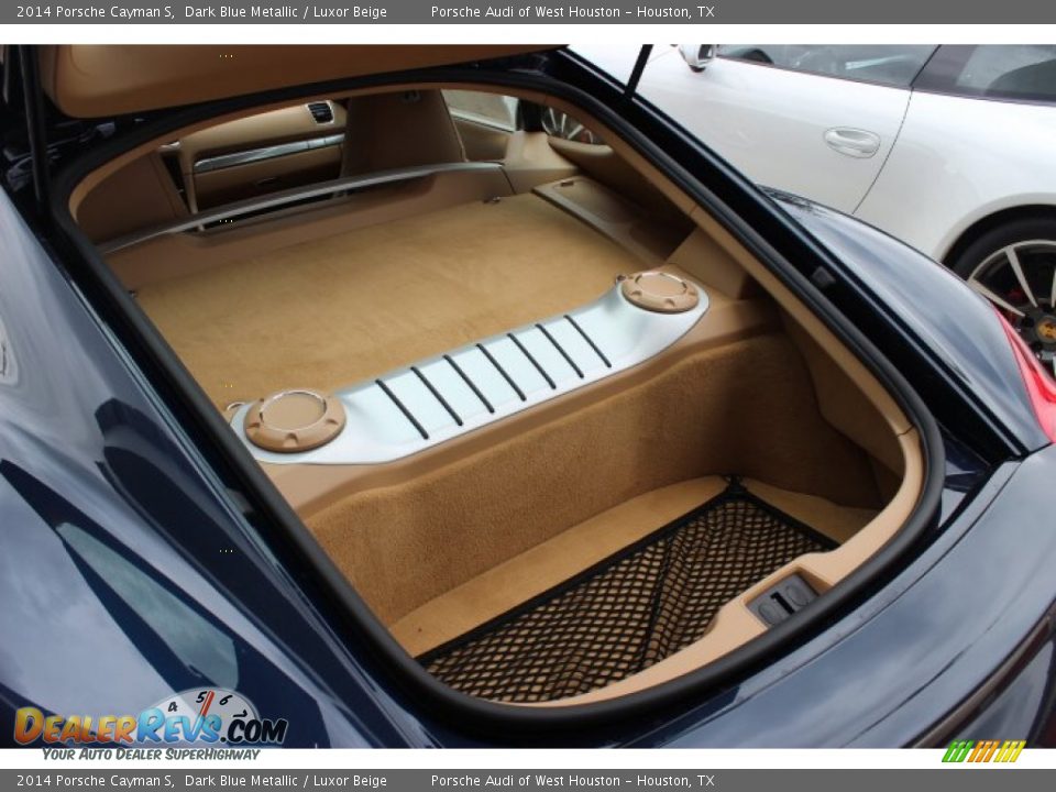 2014 Porsche Cayman S Dark Blue Metallic / Luxor Beige Photo #23