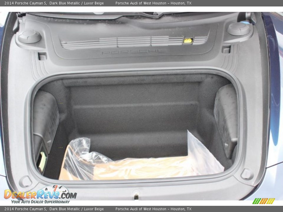 2014 Porsche Cayman S Dark Blue Metallic / Luxor Beige Photo #24