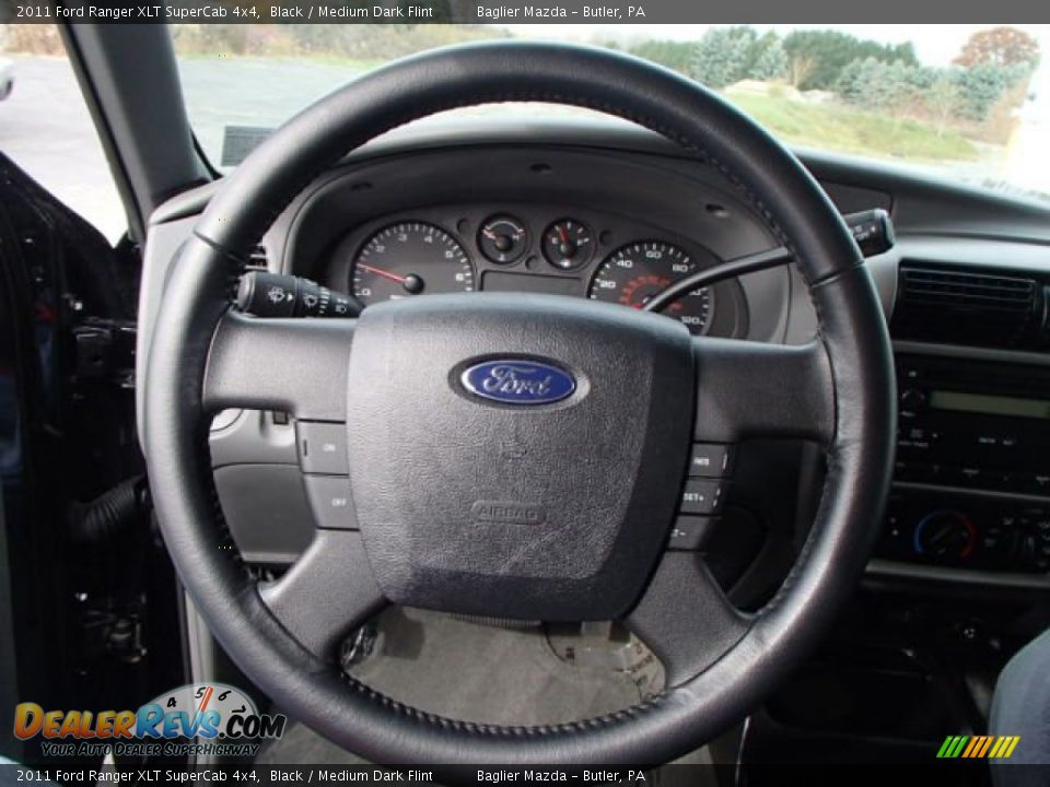 2011 Ford Ranger XLT SuperCab 4x4 Black / Medium Dark Flint Photo #20