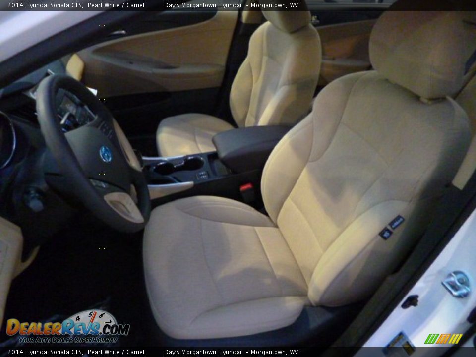 2014 Hyundai Sonata GLS Pearl White / Camel Photo #14