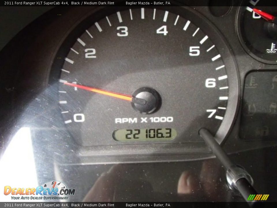 2011 Ford Ranger XLT SuperCab 4x4 Black / Medium Dark Flint Photo #24