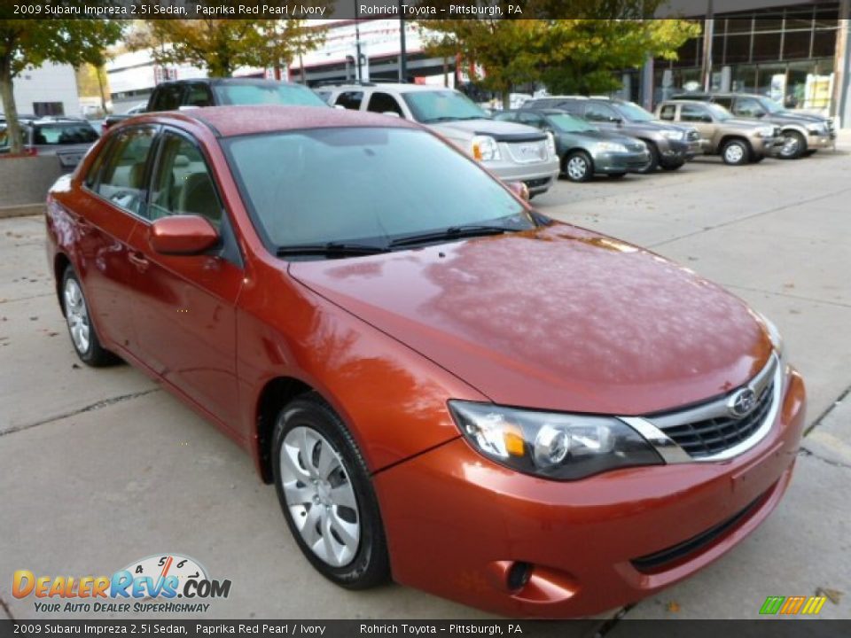 2009 Subaru Impreza 2.5i Sedan Paprika Red Pearl / Ivory Photo #1