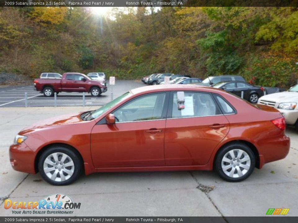 2009 Subaru Impreza 2.5i Sedan Paprika Red Pearl / Ivory Photo #2