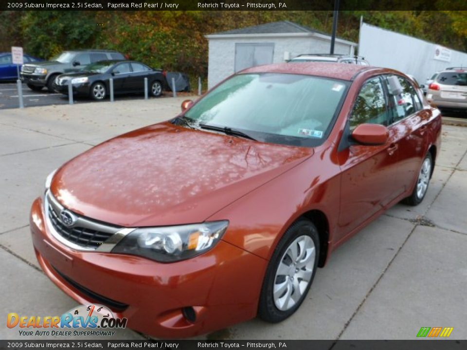 2009 Subaru Impreza 2.5i Sedan Paprika Red Pearl / Ivory Photo #3