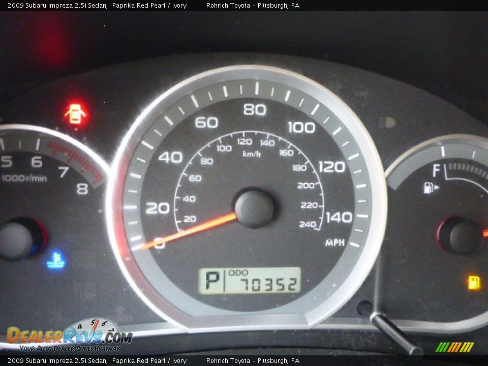 2009 Subaru Impreza 2.5i Sedan Paprika Red Pearl / Ivory Photo #9