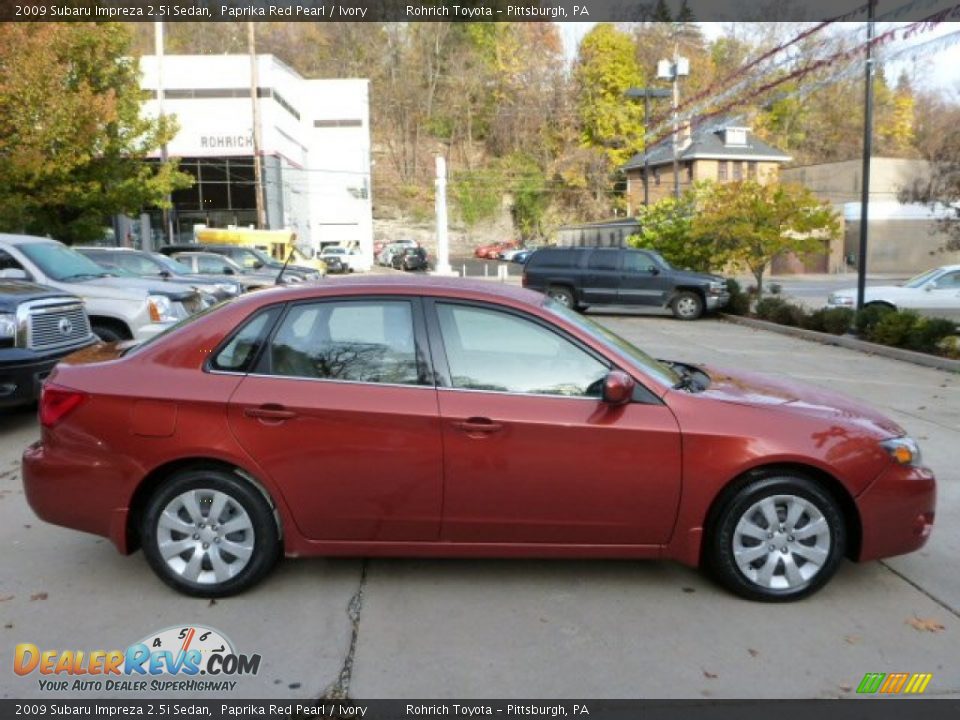 2009 Subaru Impreza 2.5i Sedan Paprika Red Pearl / Ivory Photo #10