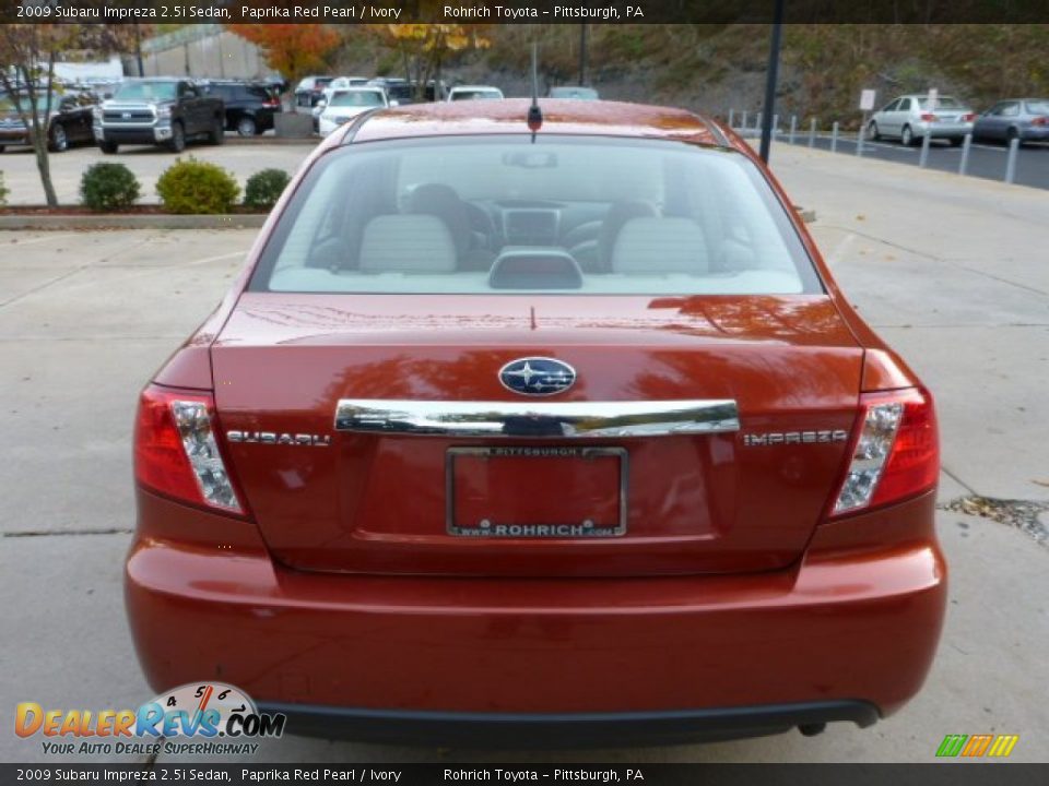 2009 Subaru Impreza 2.5i Sedan Paprika Red Pearl / Ivory Photo #12