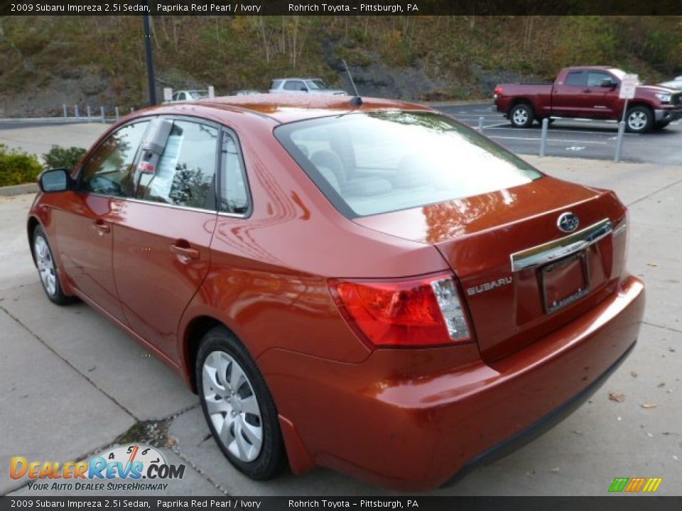 2009 Subaru Impreza 2.5i Sedan Paprika Red Pearl / Ivory Photo #13