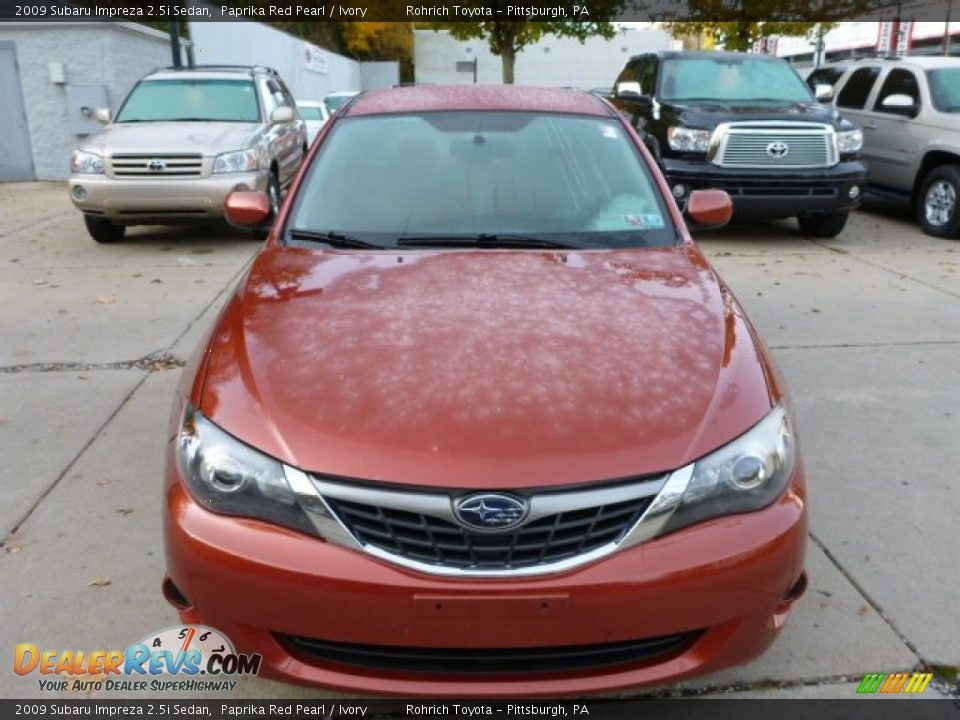 2009 Subaru Impreza 2.5i Sedan Paprika Red Pearl / Ivory Photo #14