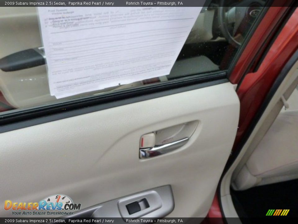 2009 Subaru Impreza 2.5i Sedan Paprika Red Pearl / Ivory Photo #15