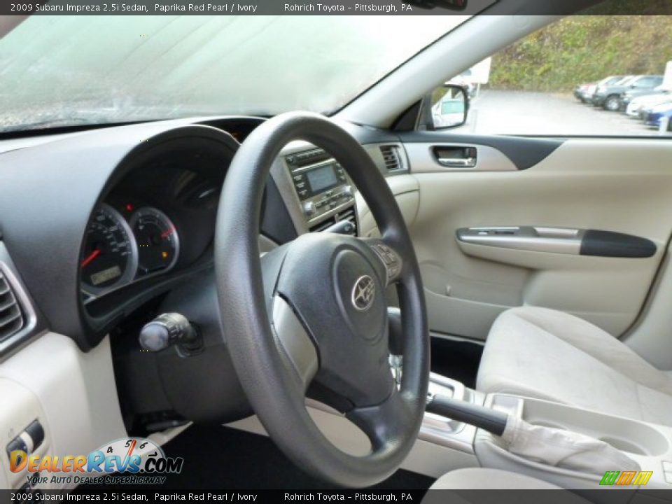 2009 Subaru Impreza 2.5i Sedan Paprika Red Pearl / Ivory Photo #17
