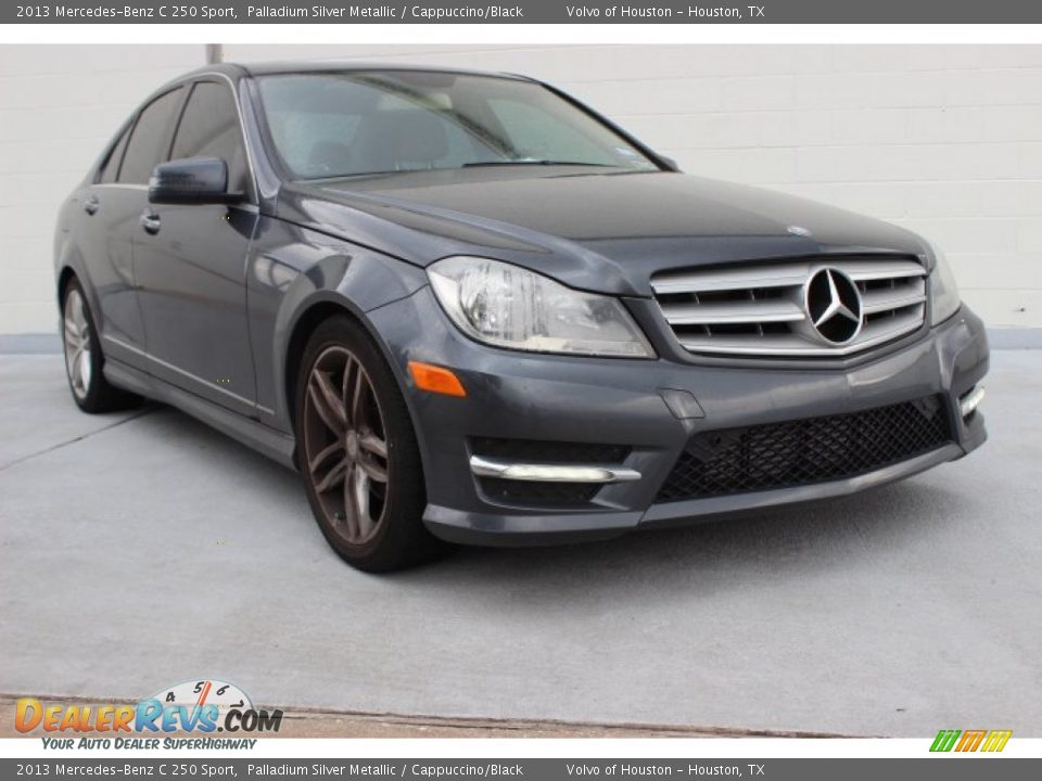 2013 Mercedes-Benz C 250 Sport Palladium Silver Metallic / Cappuccino/Black Photo #1