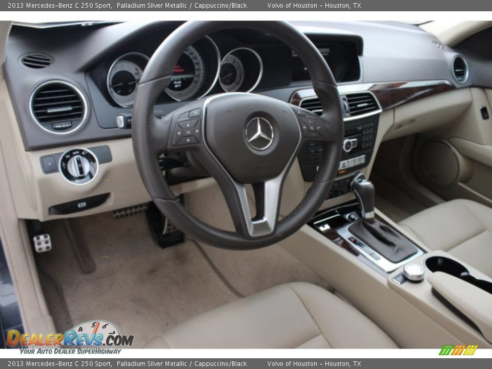 2013 Mercedes-Benz C 250 Sport Palladium Silver Metallic / Cappuccino/Black Photo #8