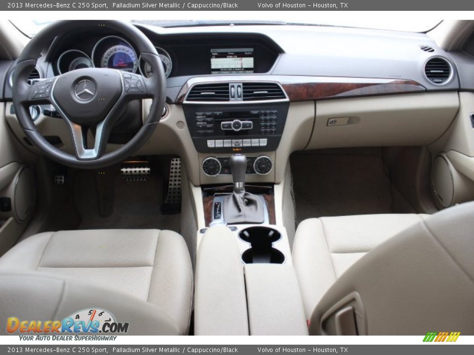 2013 Mercedes-Benz C 250 Sport Palladium Silver Metallic / Cappuccino/Black Photo #27