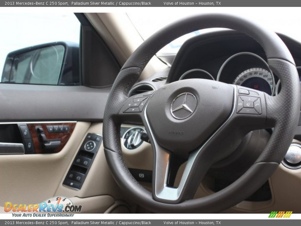 2013 Mercedes-Benz C 250 Sport Palladium Silver Metallic / Cappuccino/Black Photo #28