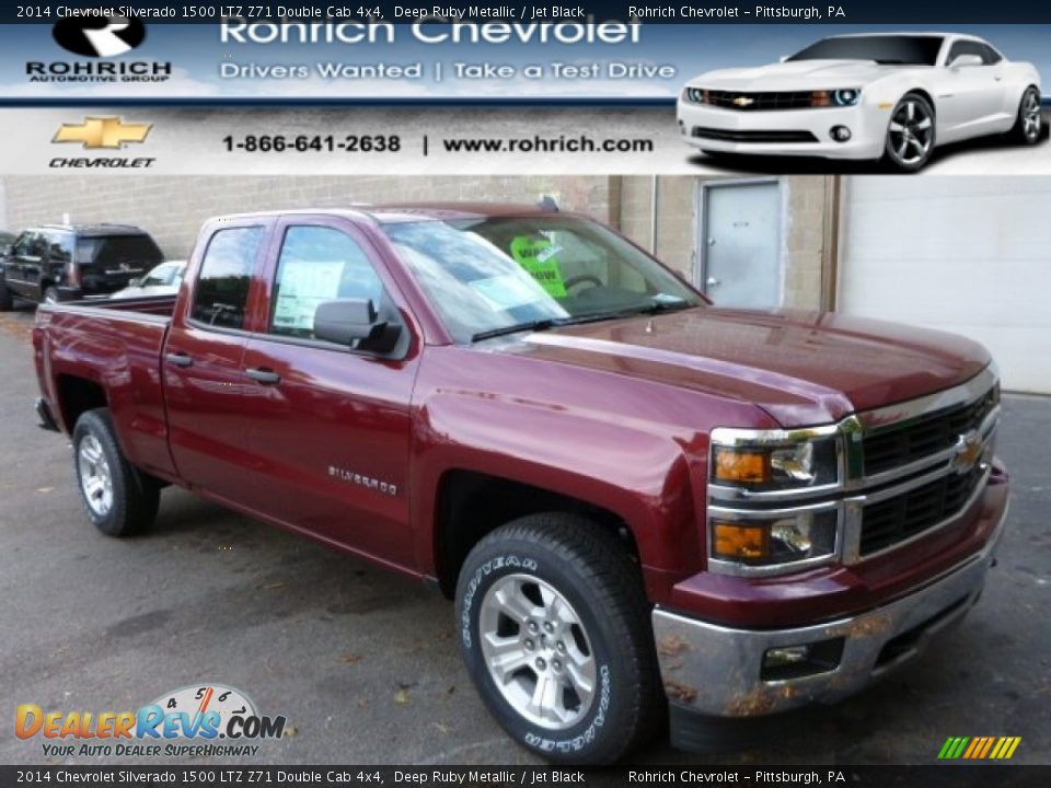 2014 Chevrolet Silverado 1500 LTZ Z71 Double Cab 4x4 Deep Ruby Metallic / Jet Black Photo #1