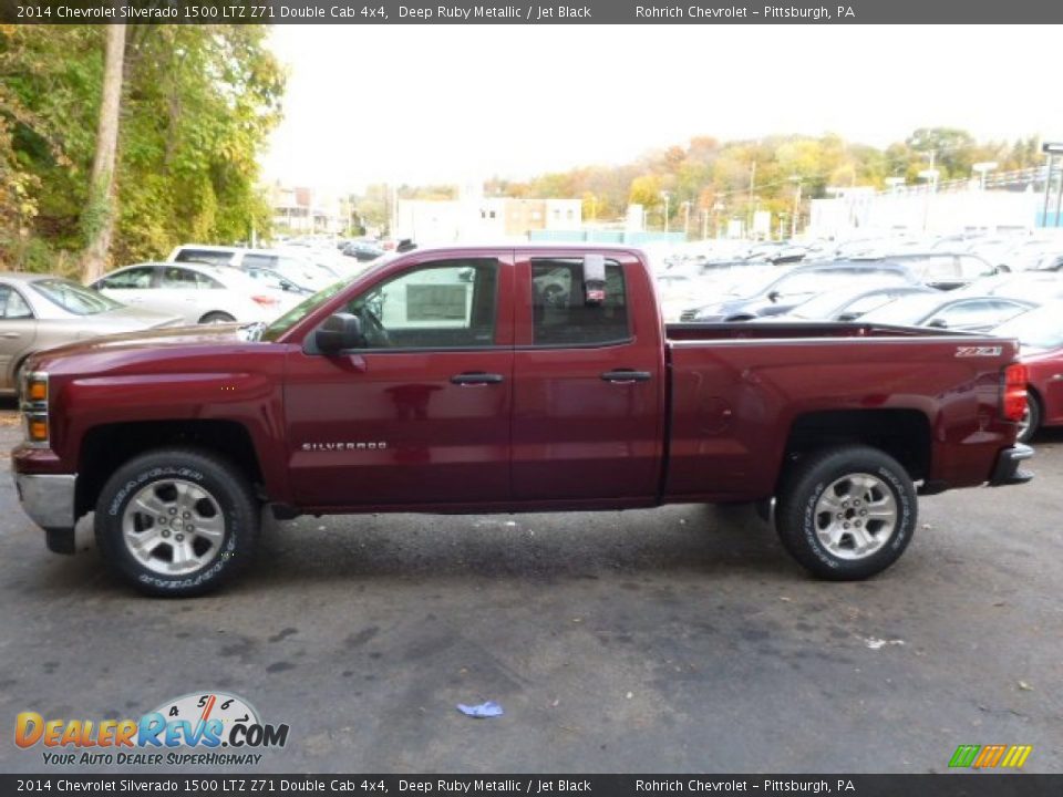 2014 Chevrolet Silverado 1500 LTZ Z71 Double Cab 4x4 Deep Ruby Metallic / Jet Black Photo #7