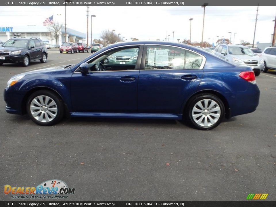 2011 Subaru Legacy 2.5i Limited Azurite Blue Pearl / Warm Ivory Photo #6