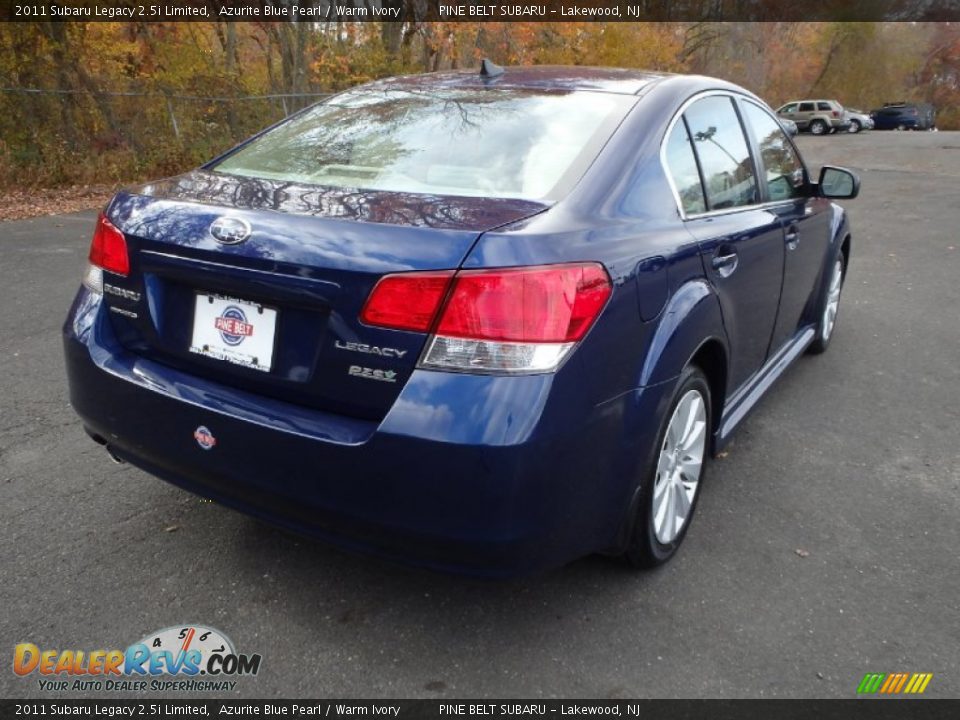 2011 Subaru Legacy 2.5i Limited Azurite Blue Pearl / Warm Ivory Photo #7