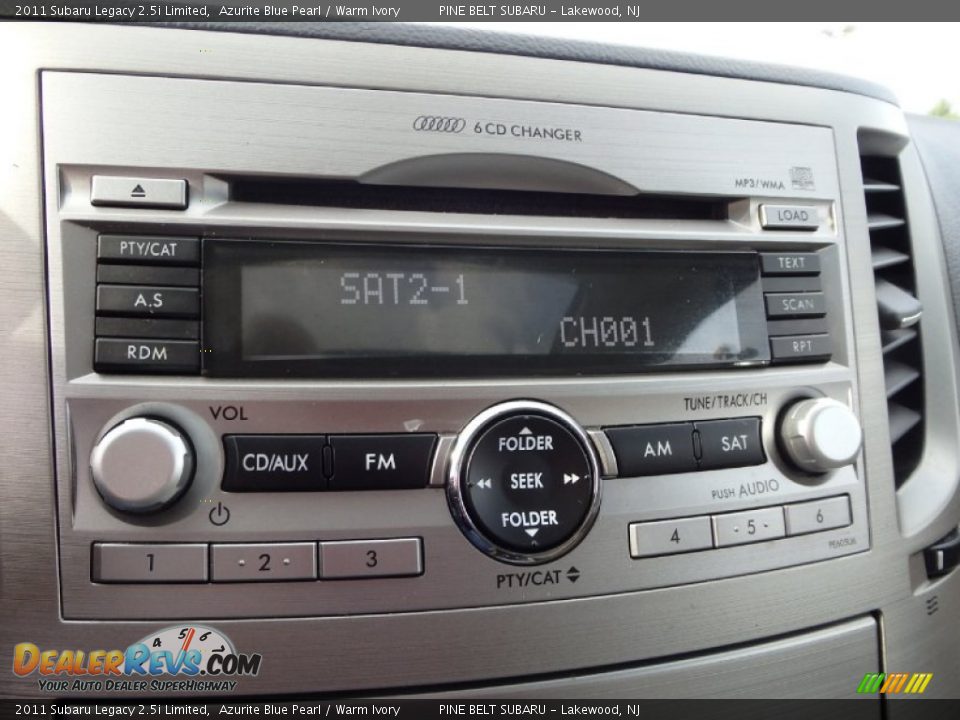 2011 Subaru Legacy 2.5i Limited Azurite Blue Pearl / Warm Ivory Photo #17
