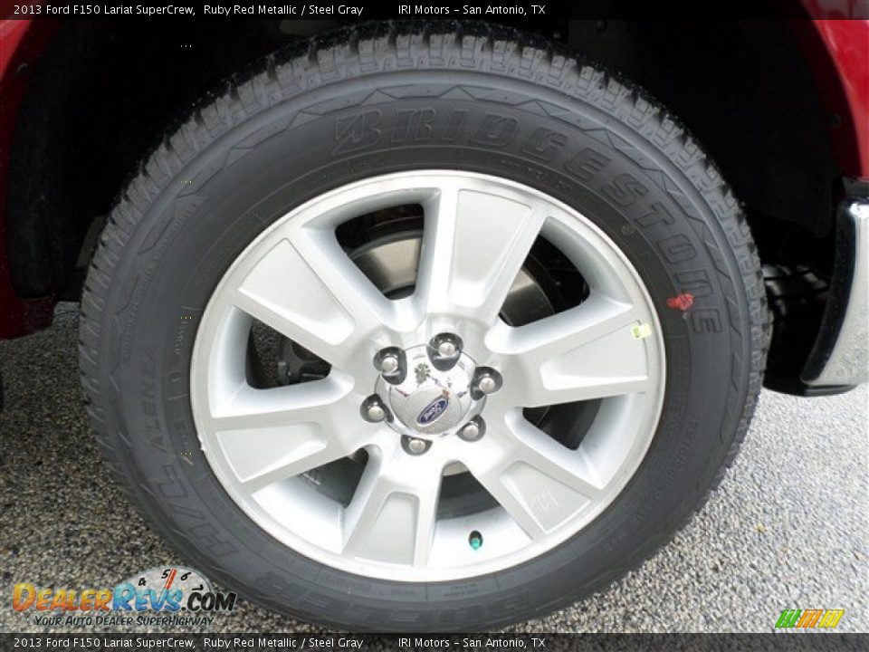 2013 Ford F150 Lariat SuperCrew Ruby Red Metallic / Steel Gray Photo #8