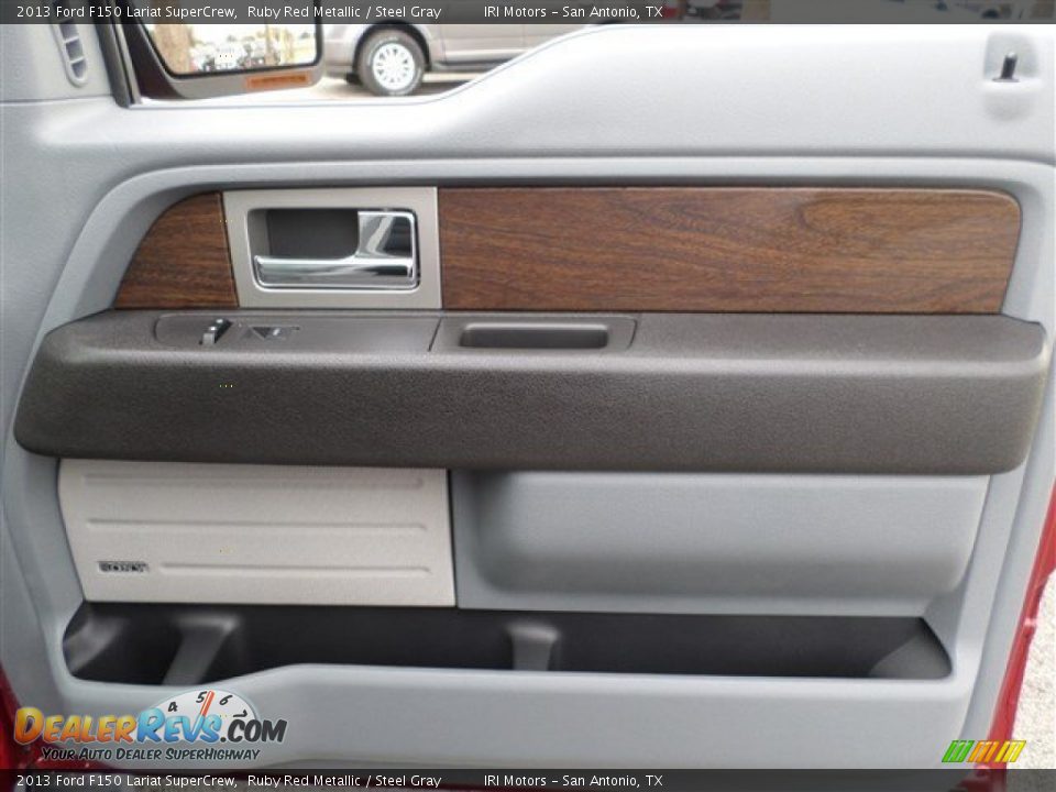 2013 Ford F150 Lariat SuperCrew Ruby Red Metallic / Steel Gray Photo #11