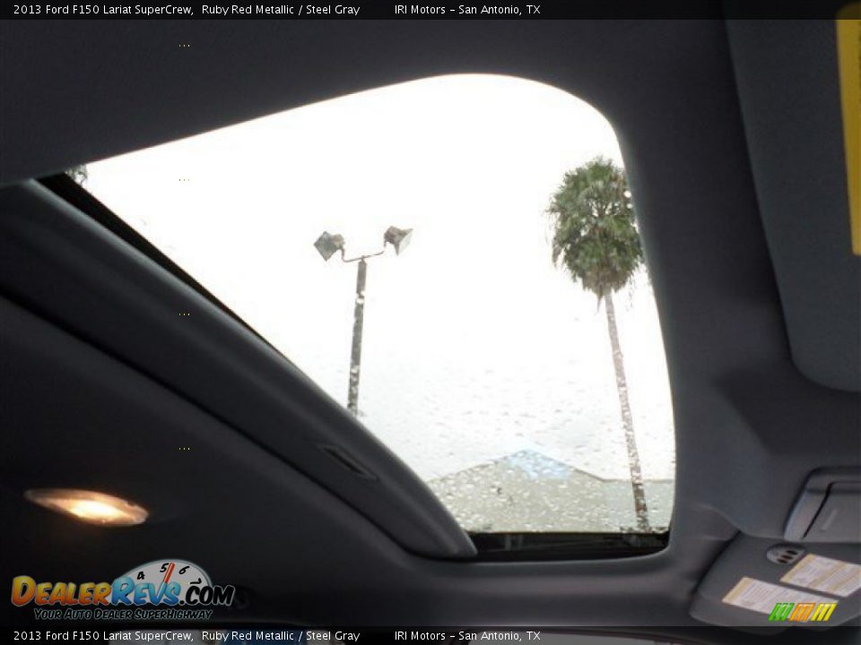 2013 Ford F150 Lariat SuperCrew Ruby Red Metallic / Steel Gray Photo #13