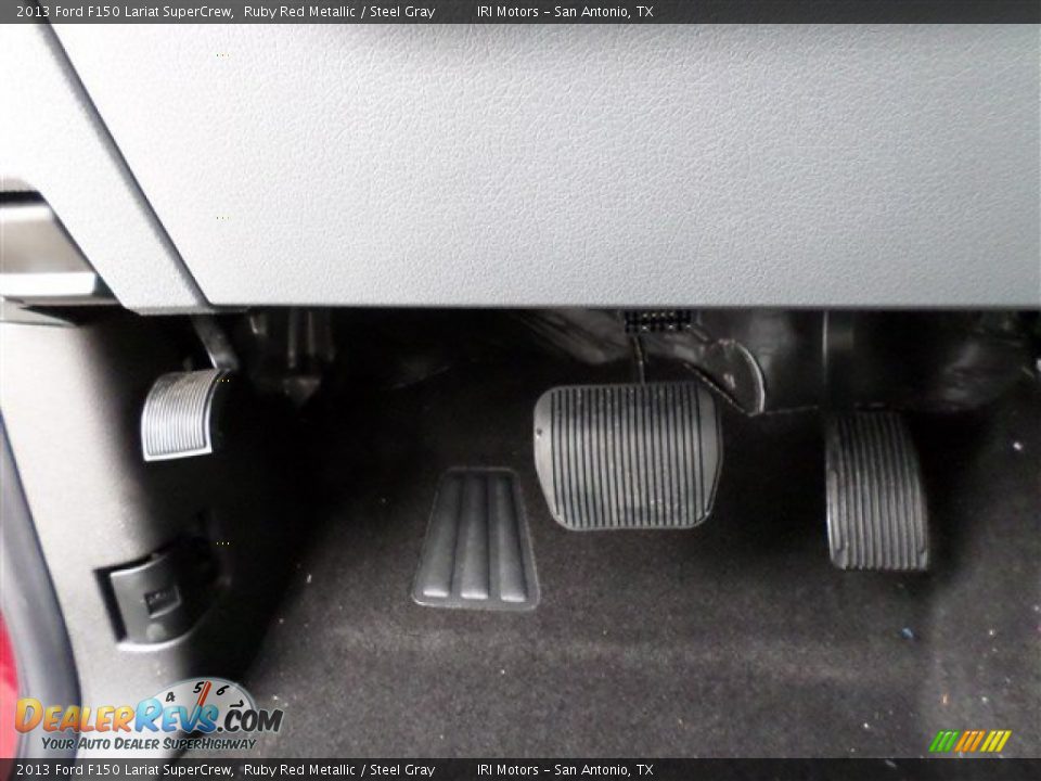2013 Ford F150 Lariat SuperCrew Ruby Red Metallic / Steel Gray Photo #25