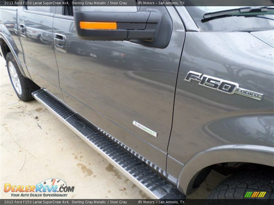 2013 Ford F150 Lariat SuperCrew 4x4 Sterling Gray Metallic / Steel Gray Photo #9