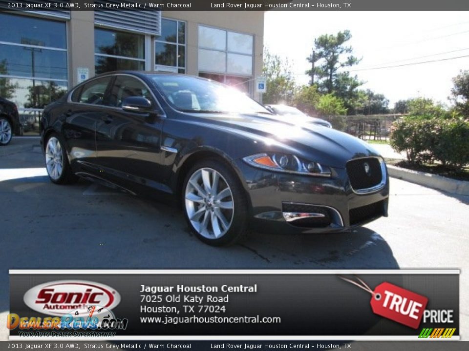 2013 Jaguar XF 3.0 AWD Stratus Grey Metallic / Warm Charcoal Photo #1