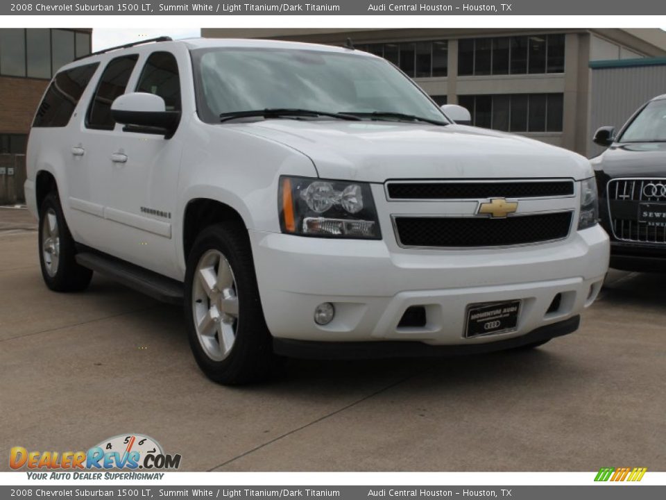 2008 Chevrolet Suburban 1500 LT Summit White / Light Titanium/Dark Titanium Photo #1