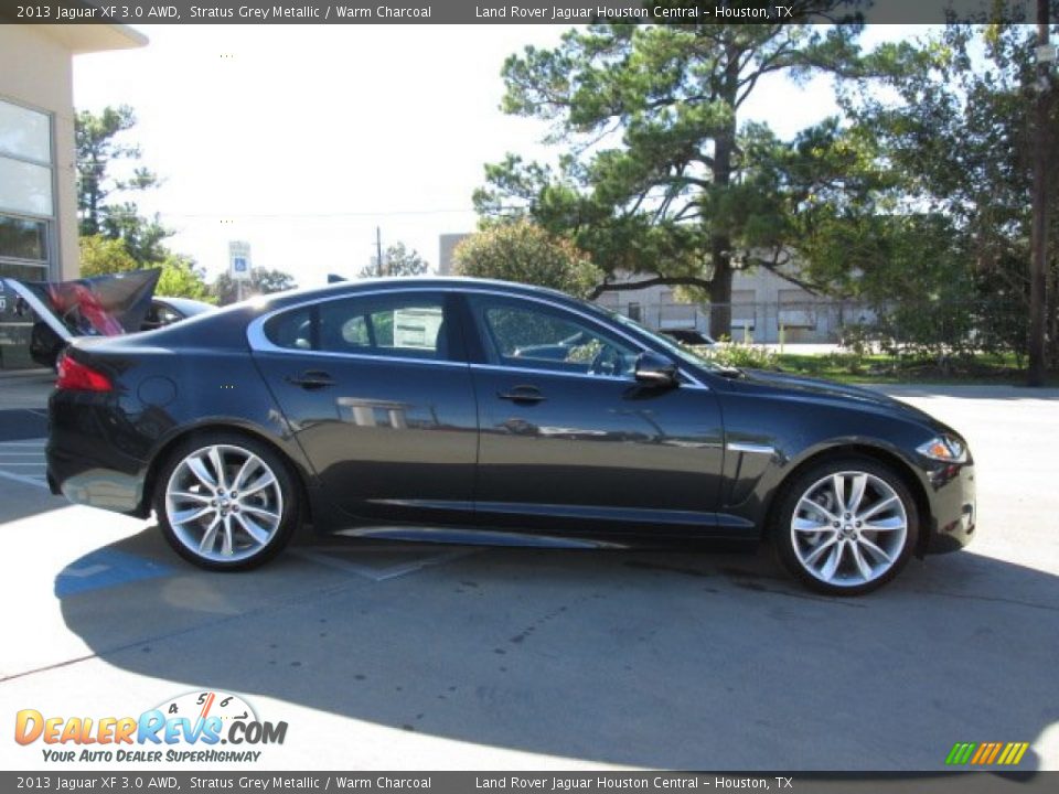 2013 Jaguar XF 3.0 AWD Stratus Grey Metallic / Warm Charcoal Photo #11