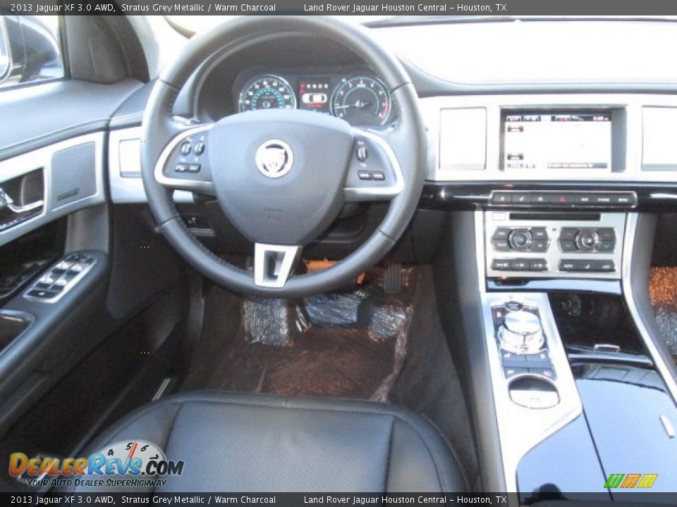 2013 Jaguar XF 3.0 AWD Stratus Grey Metallic / Warm Charcoal Photo #12