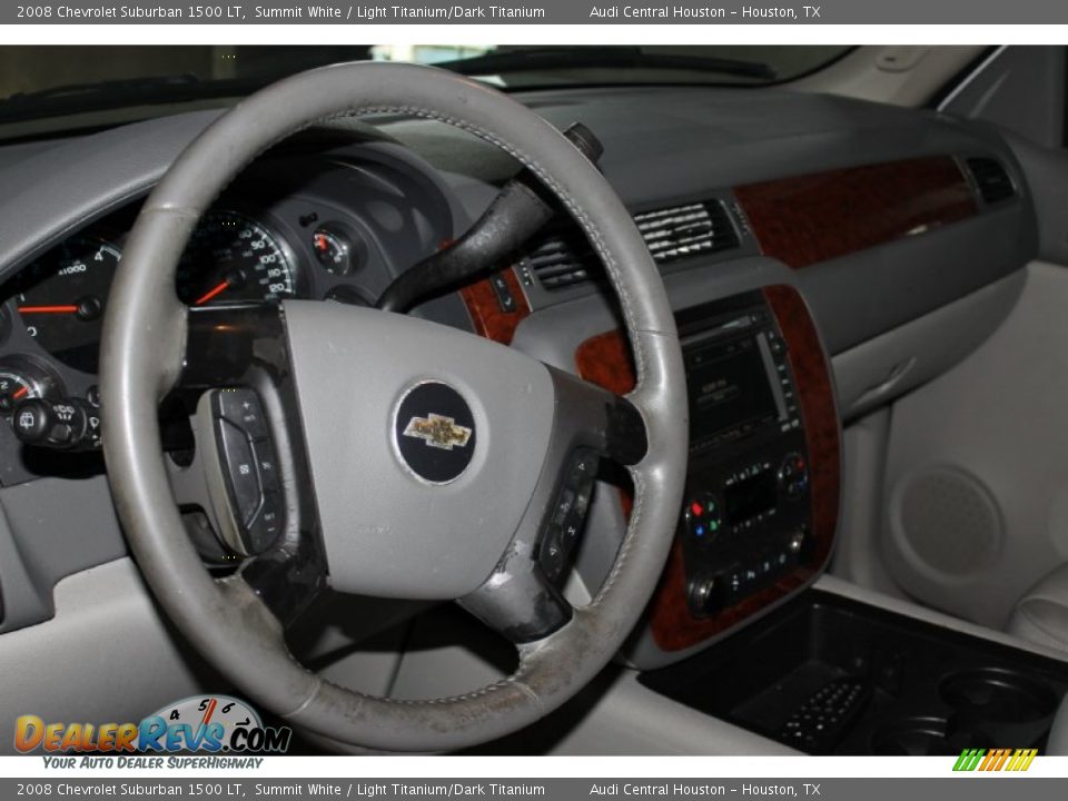 2008 Chevrolet Suburban 1500 LT Summit White / Light Titanium/Dark Titanium Photo #13