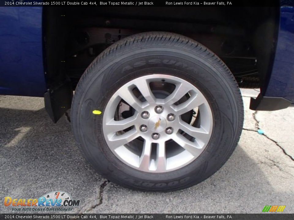 2014 Chevrolet Silverado 1500 LT Double Cab 4x4 Blue Topaz Metallic / Jet Black Photo #9