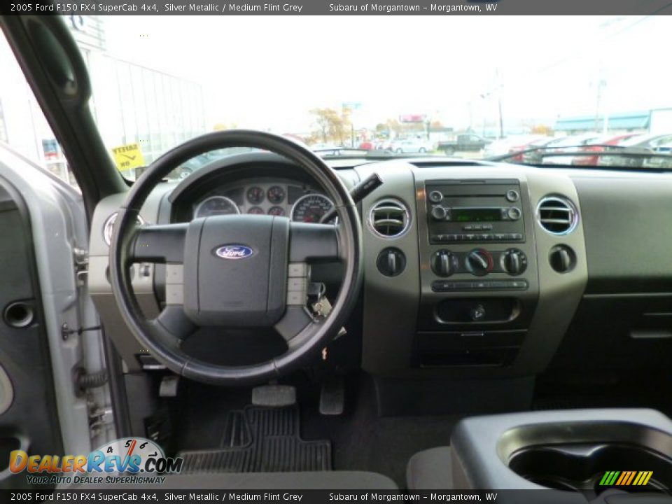 2005 Ford F150 FX4 SuperCab 4x4 Silver Metallic / Medium Flint Grey Photo #6