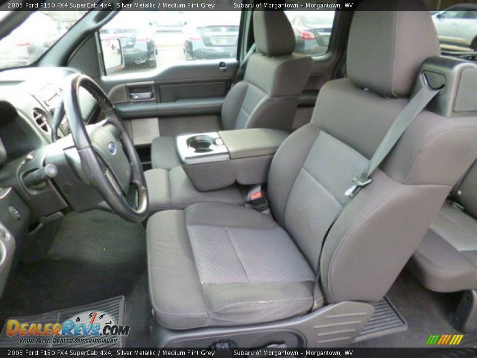 2005 Ford F150 FX4 SuperCab 4x4 Silver Metallic / Medium Flint Grey Photo #7