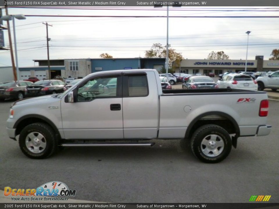 2005 Ford F150 FX4 SuperCab 4x4 Silver Metallic / Medium Flint Grey Photo #8