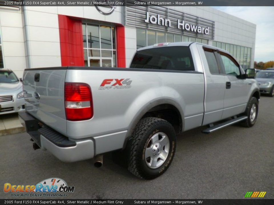 2005 Ford F150 FX4 SuperCab 4x4 Silver Metallic / Medium Flint Grey Photo #11
