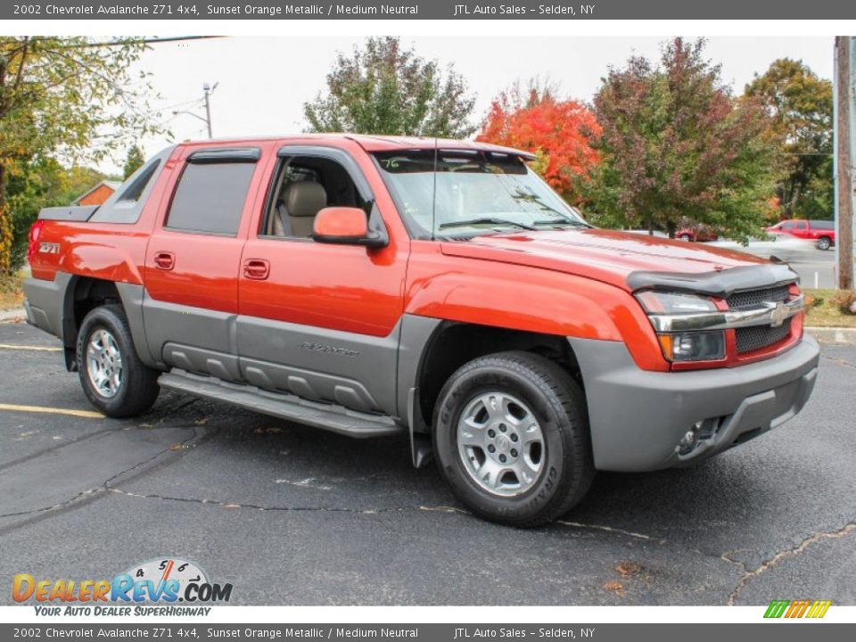 2002 Chevrolet Avalanche Z71 4x4 Sunset Orange Metallic / Medium Neutral Photo #8