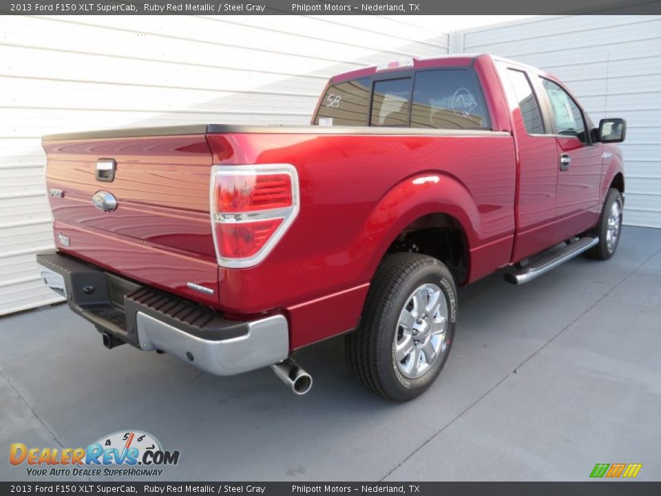 2013 Ford F150 XLT SuperCab Ruby Red Metallic / Steel Gray Photo #4