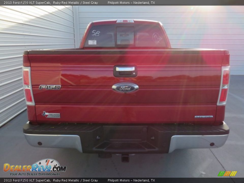 2013 Ford F150 XLT SuperCab Ruby Red Metallic / Steel Gray Photo #5