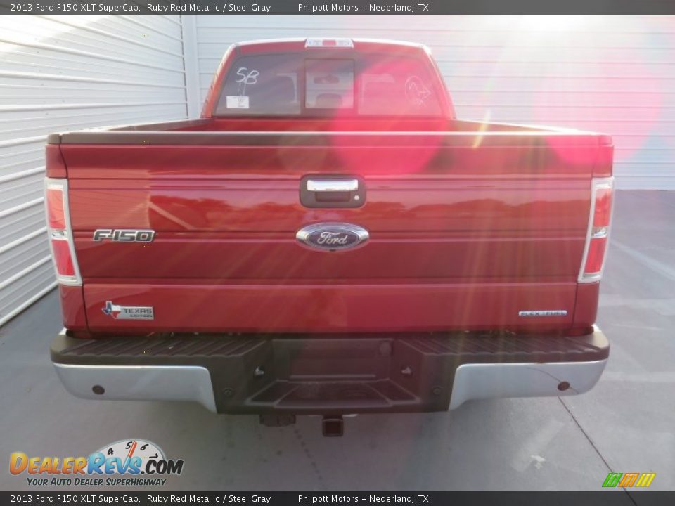 2013 Ford F150 XLT SuperCab Ruby Red Metallic / Steel Gray Photo #6