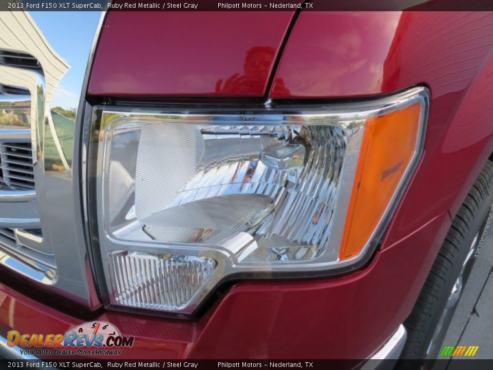 2013 Ford F150 XLT SuperCab Ruby Red Metallic / Steel Gray Photo #10