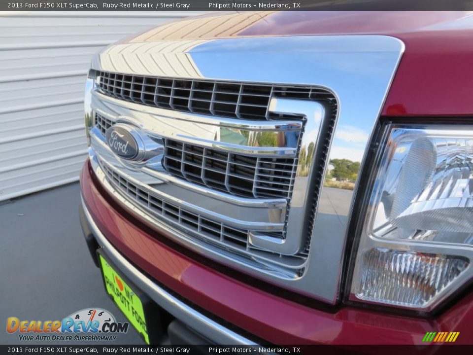 2013 Ford F150 XLT SuperCab Ruby Red Metallic / Steel Gray Photo #12