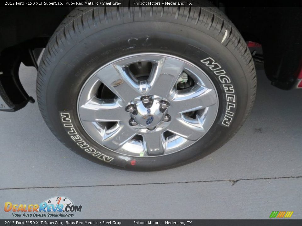 2013 Ford F150 XLT SuperCab Ruby Red Metallic / Steel Gray Photo #13