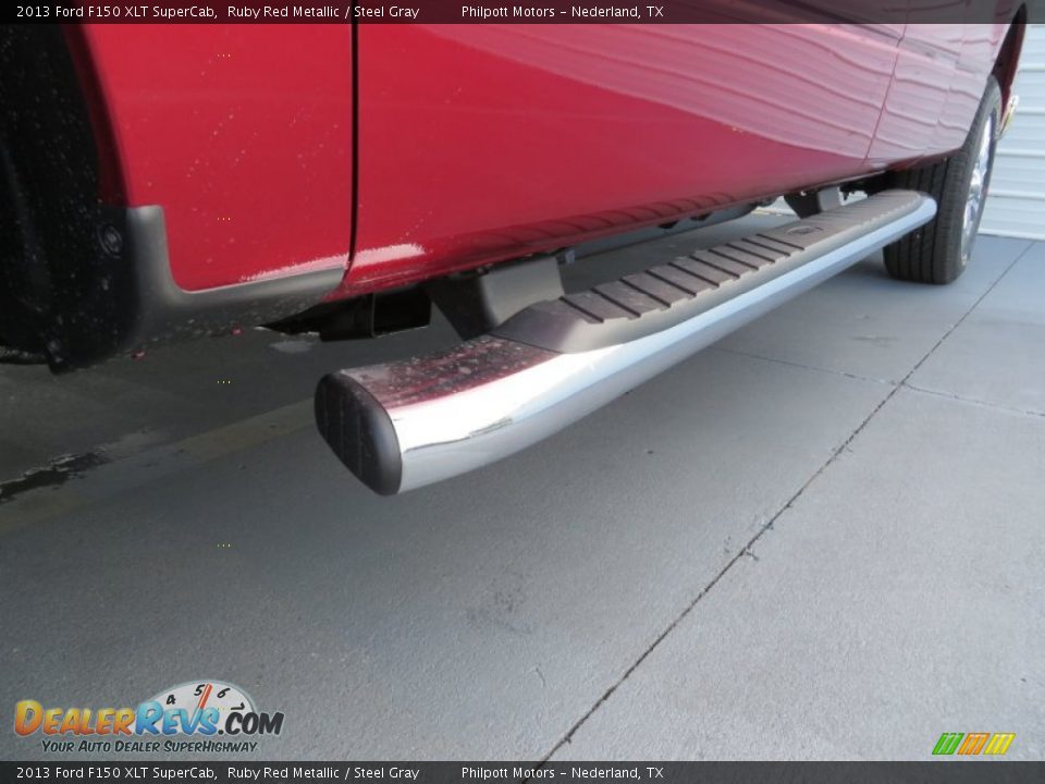 2013 Ford F150 XLT SuperCab Ruby Red Metallic / Steel Gray Photo #14