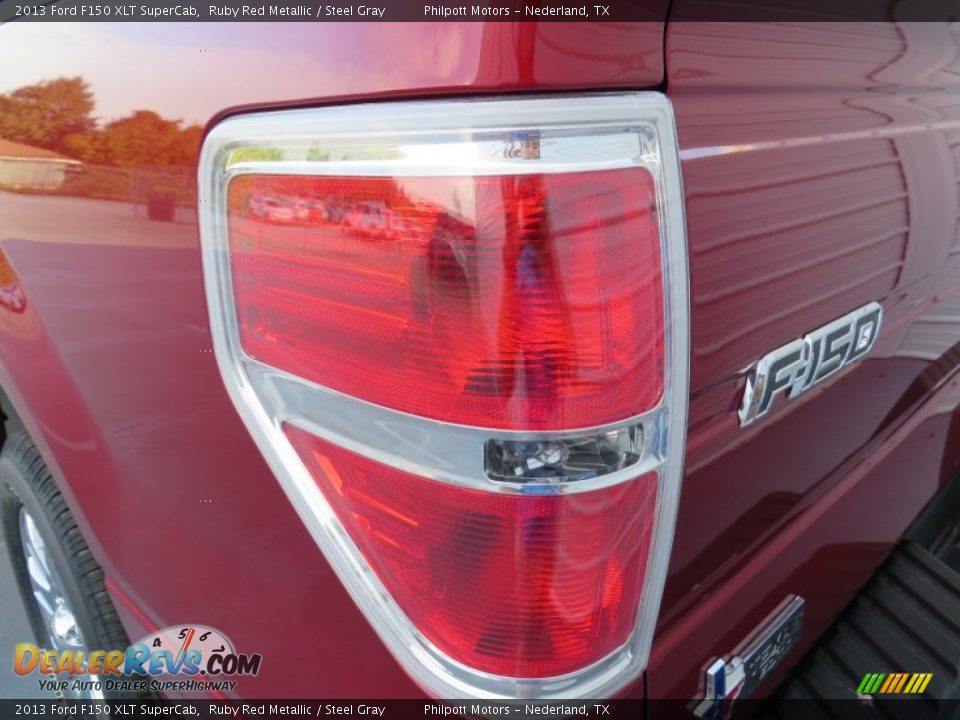 2013 Ford F150 XLT SuperCab Ruby Red Metallic / Steel Gray Photo #18