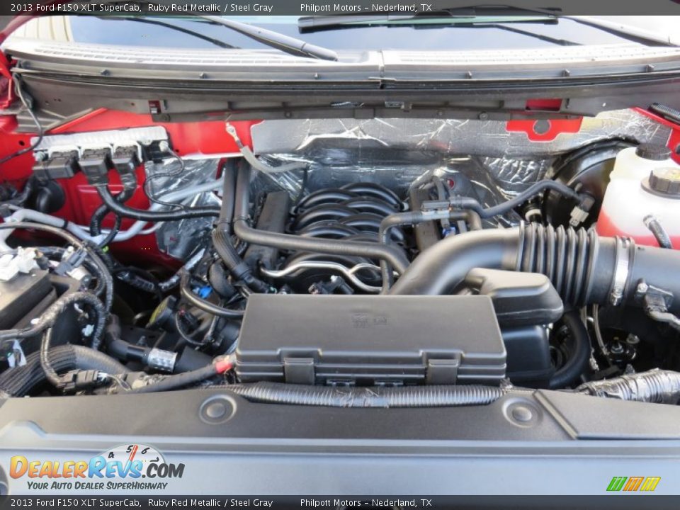2013 Ford F150 XLT SuperCab Ruby Red Metallic / Steel Gray Photo #22
